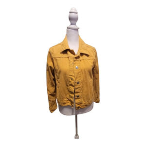 Mustard yellow PacSun cropped corduroy jacket #croppedjacket